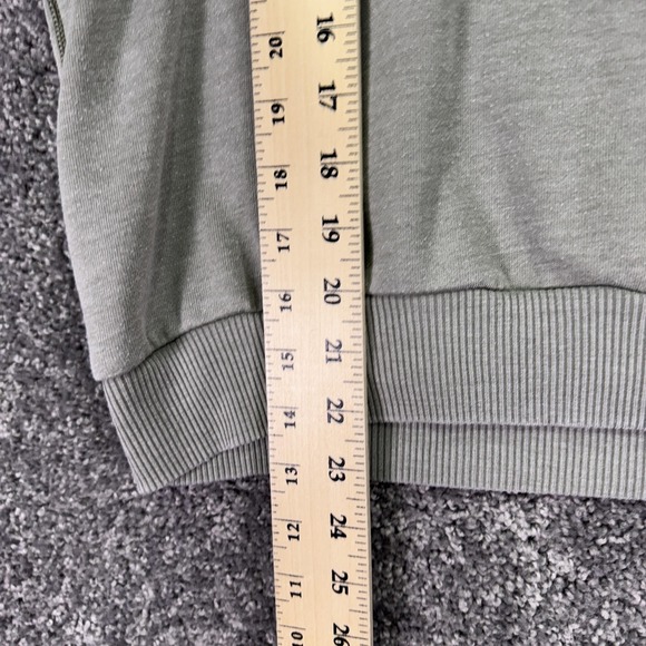 American Eagle Sweatshirt Womens Small Gray Green Fleece Crewneck Graphic Logo - Picture 4 of 10